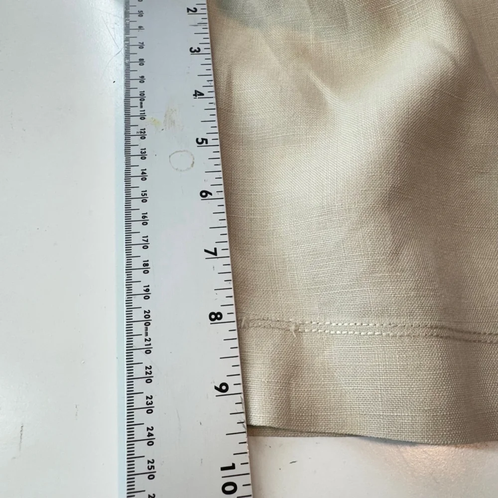 Banana Republic Linen Shorts Mens 36 Beige Casual Chino Golf Preppy Flat Front